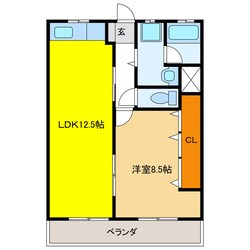 第二常磐ハイツの物件間取画像